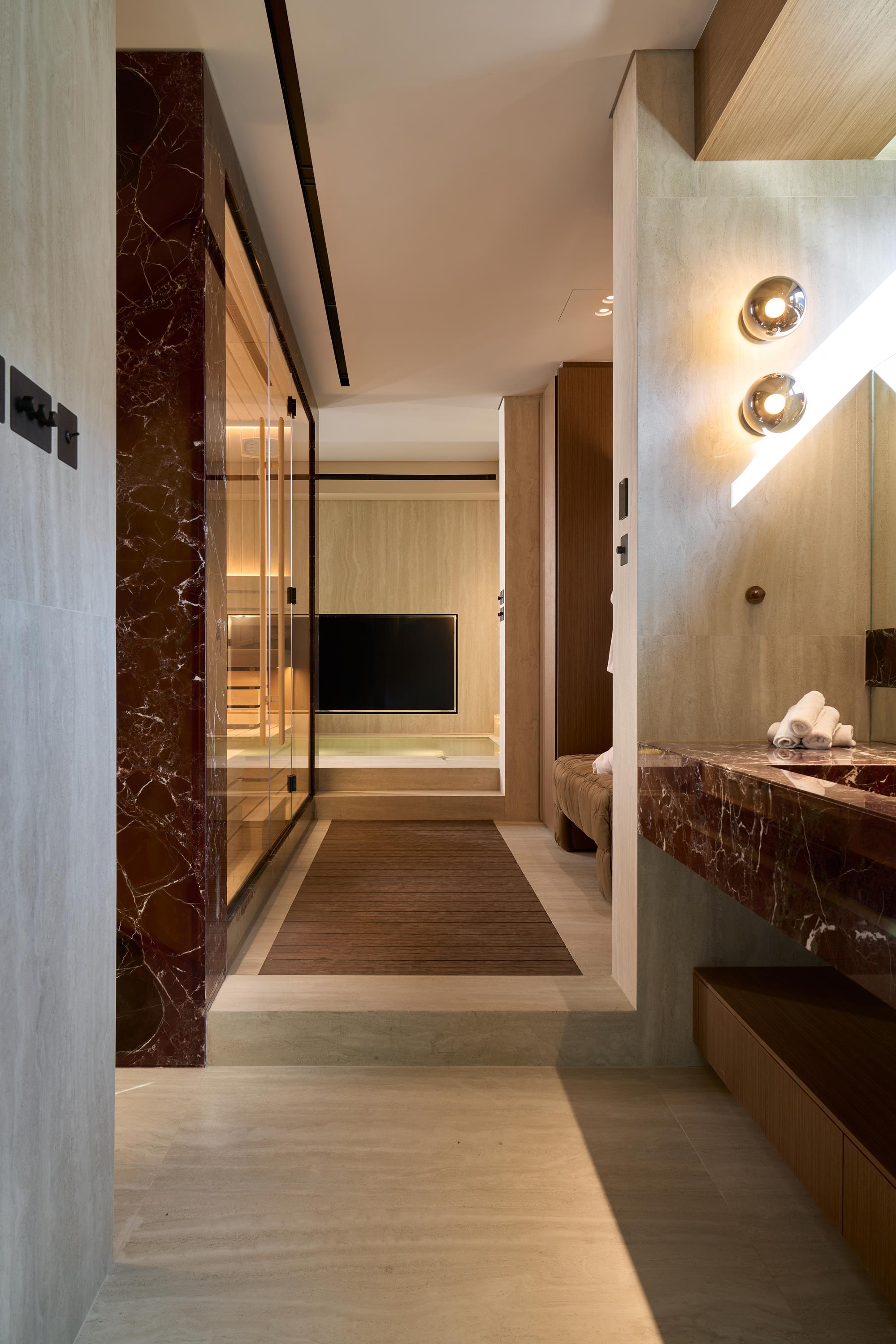A composed interior detail in warm neutral tones